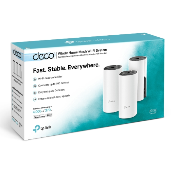 Hệ thống Wifi Mesh cho toàn ngôi nhà AC1200 TP-Link Deco M4 (3 Pack)-TL-M4-3-8
