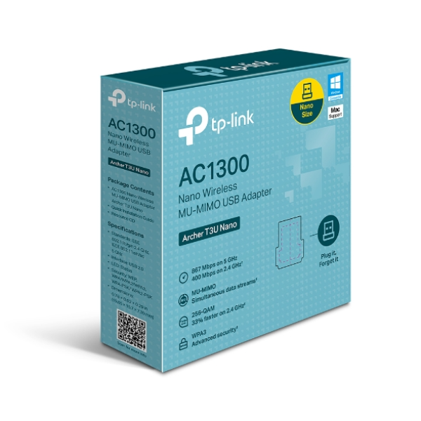 Đầu chuyển đổi USB Wifi băng tần kép TP-Link T3U Nano AC1300-TL-T3UNANO-4