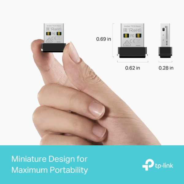 Đầu chuyển đổi USB Wifi 6 TP-Link Archer TX1U Nano AX300-TL-TX1UNANO-6
