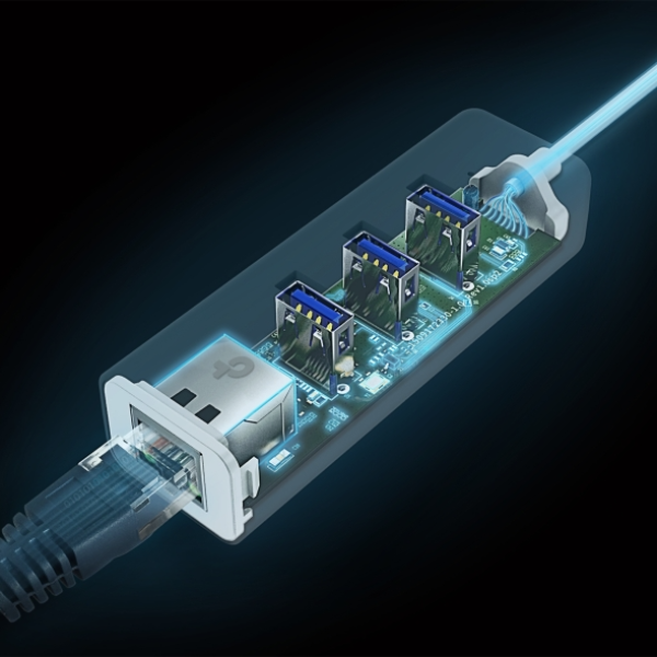 Hub chuyển đổi Gigabit Ethernet USB 3.0 4 in 1 TP-Link UE330-UE330C-3