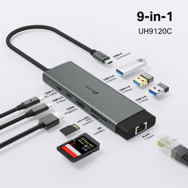 Hub chuyển đổi Type-C TP-Link 9 in 1-UH9120C-4