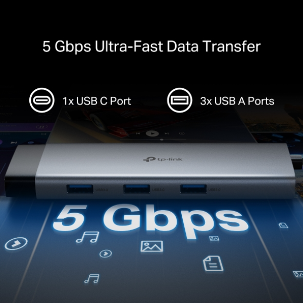 Hub chuyển đổi Type-C TP-Link 9 in 1-UH9120C-11