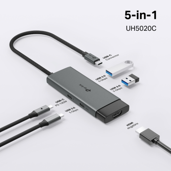 Hub chuyển đổi Type-C TP-Link 5 in 1-TL-UH5020C-4