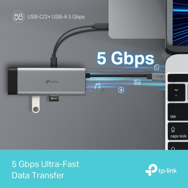 Hub chuyển đổi Type-C TP-Link 5 in 1-TL-UH5020C-7