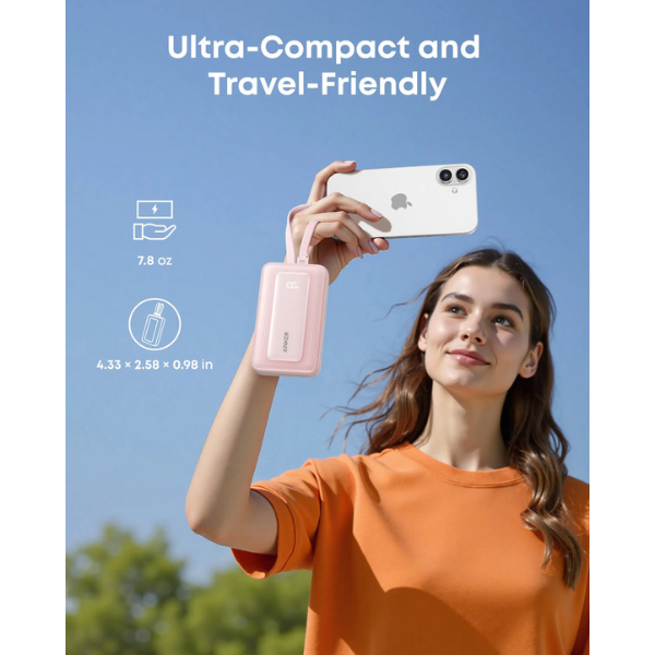 Pin sạc dự phòng Anker Zolo 10.000 mAh 35W tích hợp cáp sạc-A1680H52-4