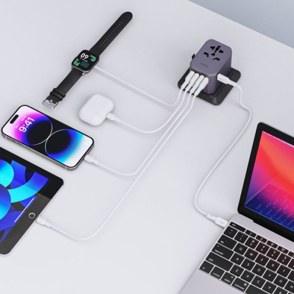 Sạc đa năng Aukey PD35W nhiều cổng Travel Mate PA-TA07A-PA-TA07-BLU-4