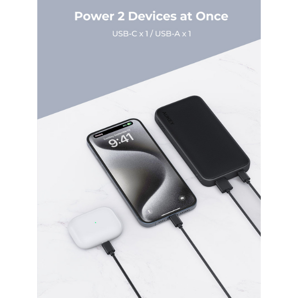 Pin sạc dự phòng Aukey 10.000 mAh 15W Spark Go PB-Y46-PB-Y46-GRA-2