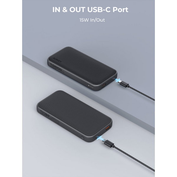 Pin sạc dự phòng Aukey 10.000 mAh 15W Spark Go PB-Y46-PB-Y46-GRA-5