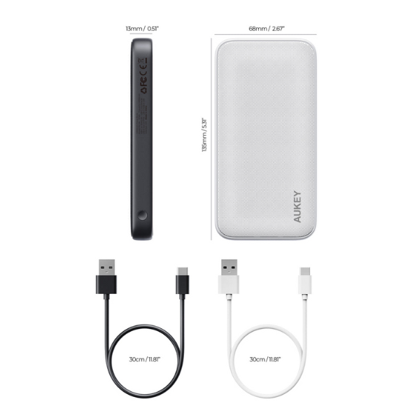 Pin sạc dự phòng Aukey 10.000 mAh 15W Spark Go PB-Y46-PB-Y46-GRA-9