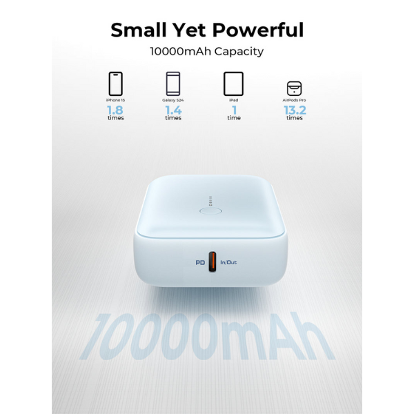 Pin dự phòng sạc nhanh Aukey 10.000 mAh 22.5W Spark Mini-PB-Y55-SIL-2