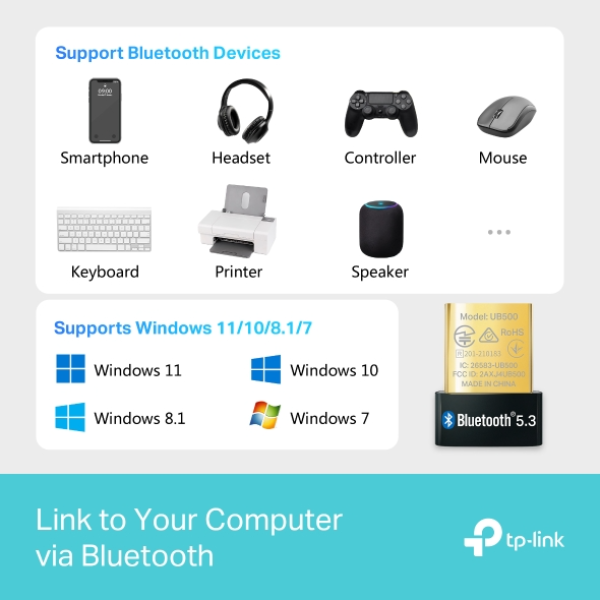 Đầu chuyển đổi TP-Link USB Nano Bluetooth 5.3 UB500-TL-UB500-7