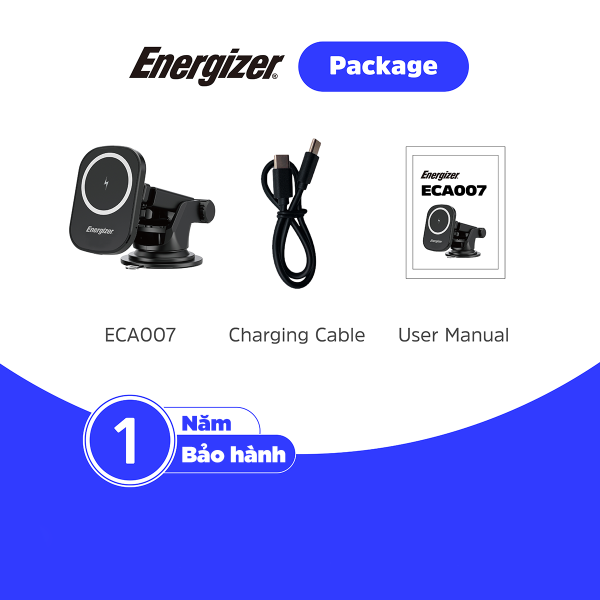 Đế sạc không dây Energizer 15W kiêm giá đỡ dùng trong ô tô - ECA007BK-ECA007BK-5