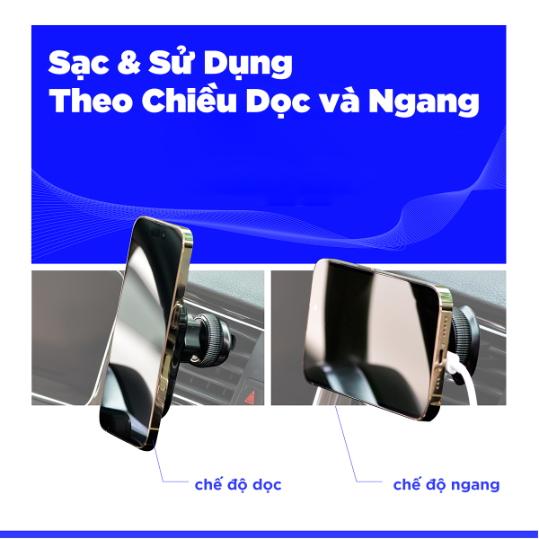 Đế sạc không dây Energizer 15W kiêm giá đỡ dùng trong ô tô - ECA007BK-ECA007BK-9