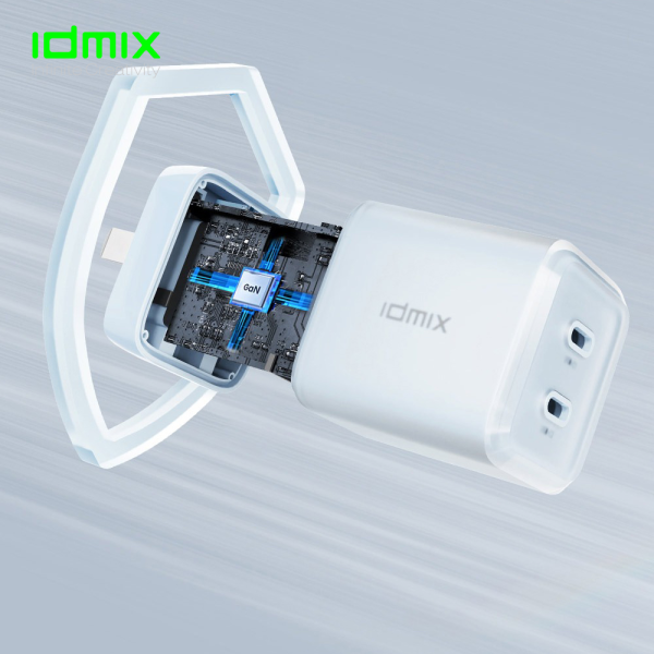 Cốc sạc nhanh IDMIX 45W 2 cổng Type-C P45Pro II-ID5500-5