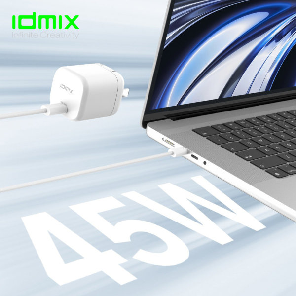Cốc sạc nhanh IDMIX 45W Type-C P45-ID5653-4
