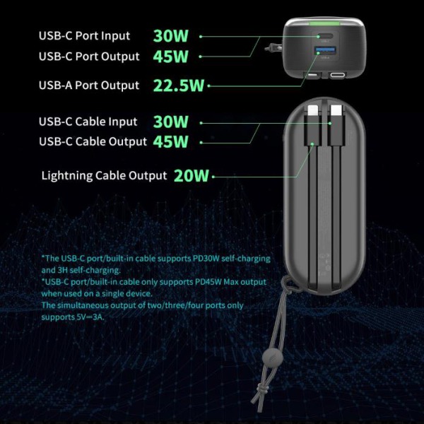 Pin dự phòng sạc nhanh IDMIX 15.000 mAh PD 45W Power Mate P15 Ci Pro-ID5866-2
