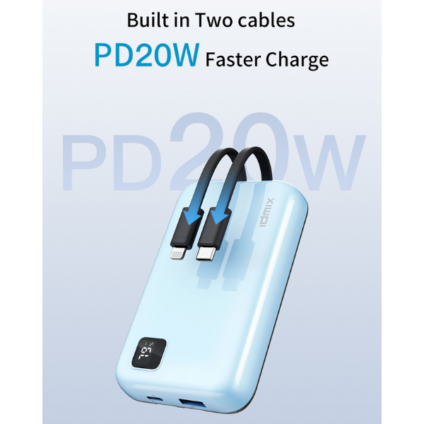 Pin dự phòng sạc nhanh IDMIX 10.000 mAh PD 20W Power Mate P10CiPro-ID8940-10