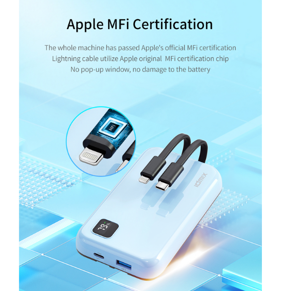 Pin dự phòng sạc nhanh IDMIX 10.000 mAh PD 20W Power Mate P10CiPro-ID8940-12