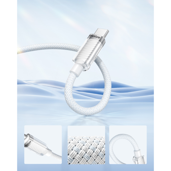 Cáp Type-C to Type-C Innostyle CryStalShine 1.5m-SCC150WHT-2