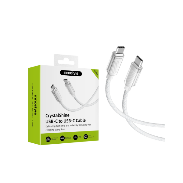 Cáp Type-C to Type-C Innostyle CryStalShine 1.5m-SCC150WHT-6