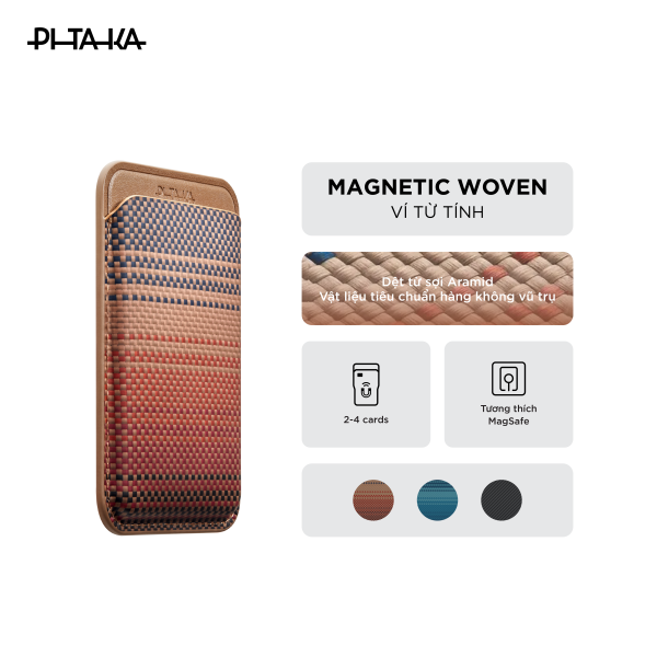 Ví iPhone PITAKA MagSafe Woven Wallet-MWW2403-17