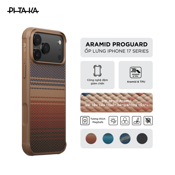Ốp lưng Magsafe iPhone 17 Pro PITAKA Aramid Proguard-KI1701MGP-6