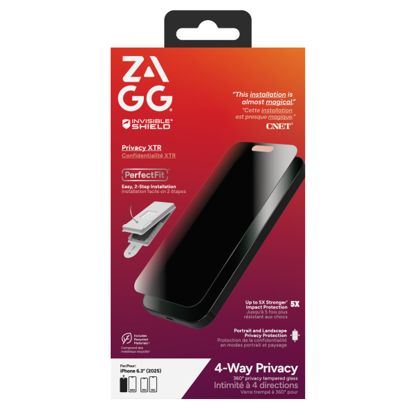Cường lực chống nhìn trộm iPhone 17 ZAGG InvisibleShield XTR-200118663-7