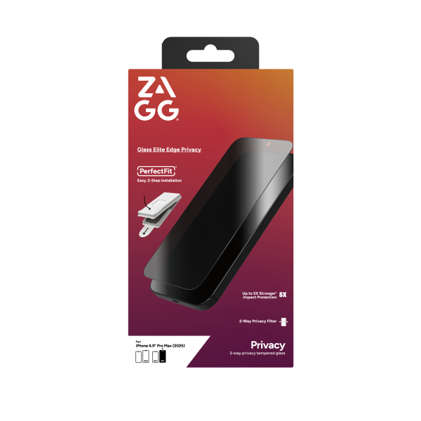 Cường lực chống nhìn trộm iPhone 17 Pro Max ZAGG Elite Edge-100119411-9