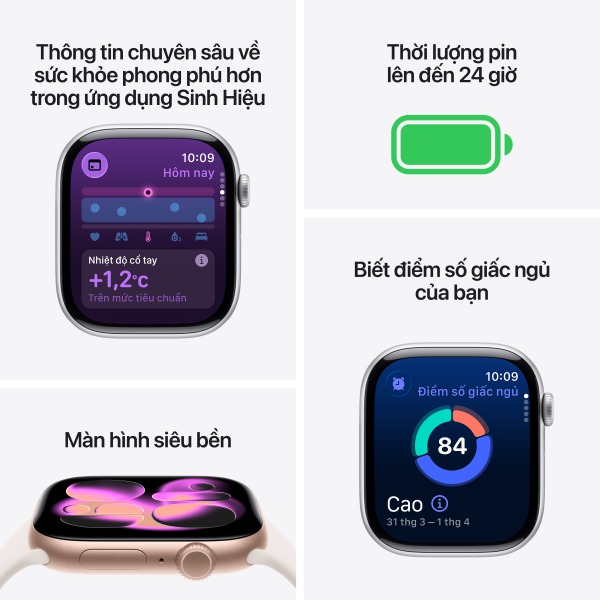 Apple Watch Series 11 42mm LTE Viền Titan Dây Cao Su-APPLE WATCH S11 42 LTE-5