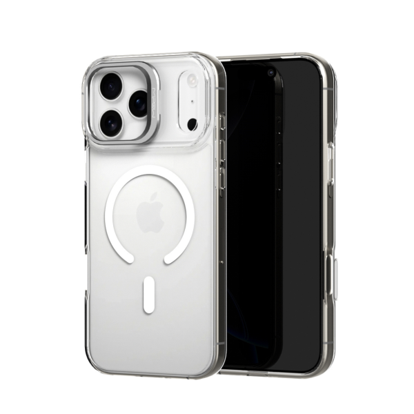 Ốp lưng Magsafe iPhone 17 Pro Max Mipow Tempered Glass StandX Transparent-SXC17D-CR-2