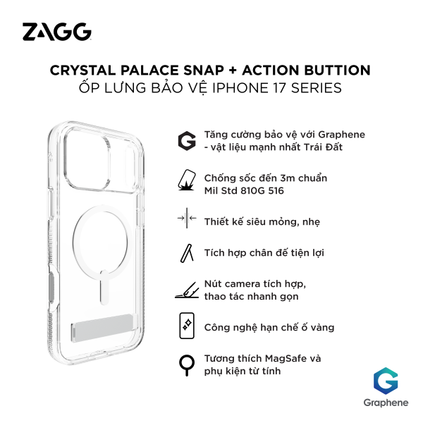Ốp lưng Magsafe iPhone 17 Pro Max ZAGG Crystal Palace (Camera Button)-702320819-2