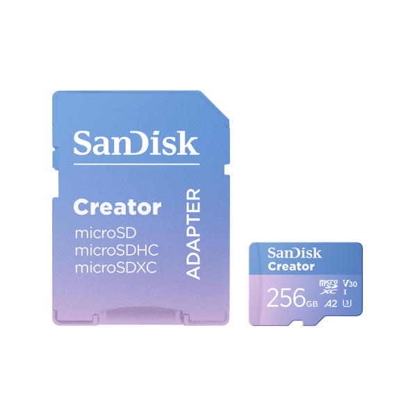 Thẻ nhớ Micro SanDisk Creator 256GB V30 U3 C10 A2 UHS-I upto 190MB s (SDSQXAV-256G-GN6MS)-SDSQXAV-256G-GN6MS-3