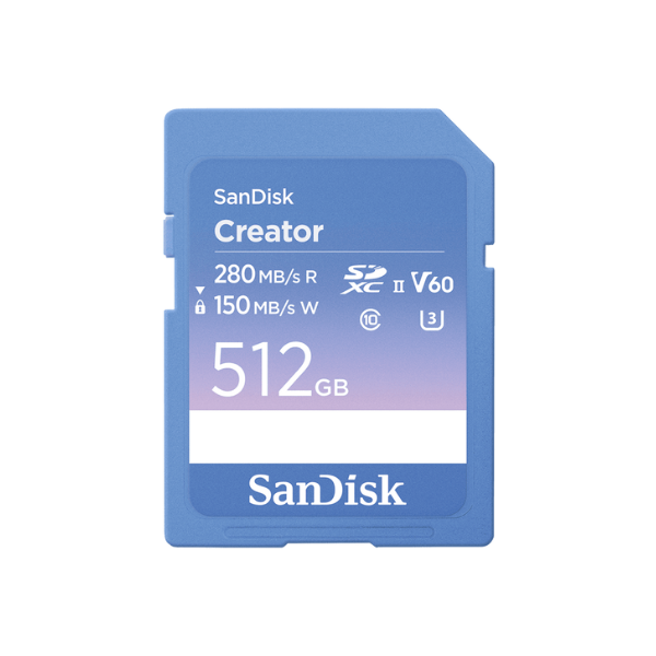 Thẻ nhớ SDXC SanDisk Creator 512GB V60 U3 C10 UHS-II 280MB s (SDSDXEP-512G-GNCIS)-SDSDXEP-512G-GNCIS-2