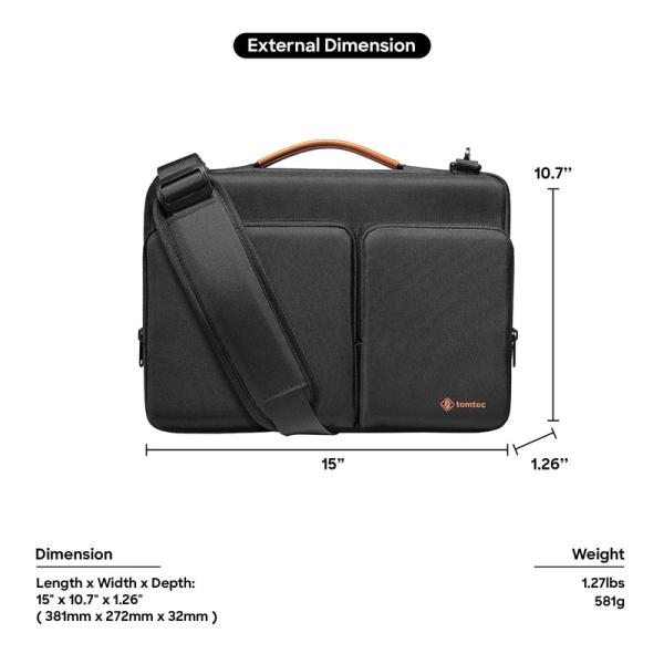 Túi chống sốc MacBook 16 inch Tomtoc Messenger Bag-A42F2G3-4