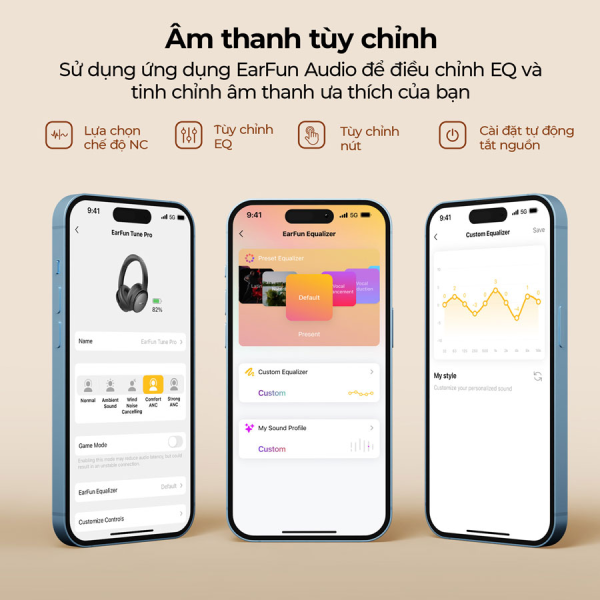 Tai nghe chụp tai Earfun Tune Pro-EFTUNEPROBK-2