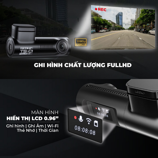 Camera hành trình Vietmap cảnh báo giao thông C1-TS-C1-6