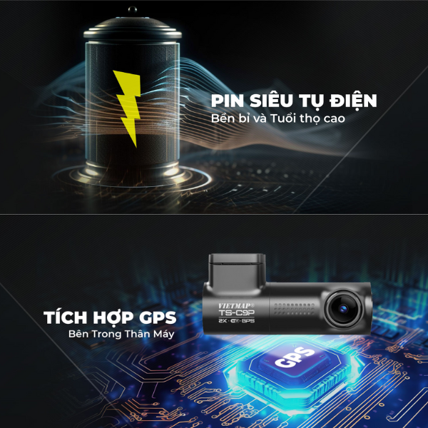 Camera hành trình Vietmap cảnh báo giao thông C9P-TS-C9P-5