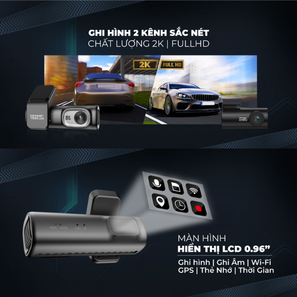 Camera hành trình Vietmap cảnh báo giao thông TS-2K Lite-TS-2K-LITE-8