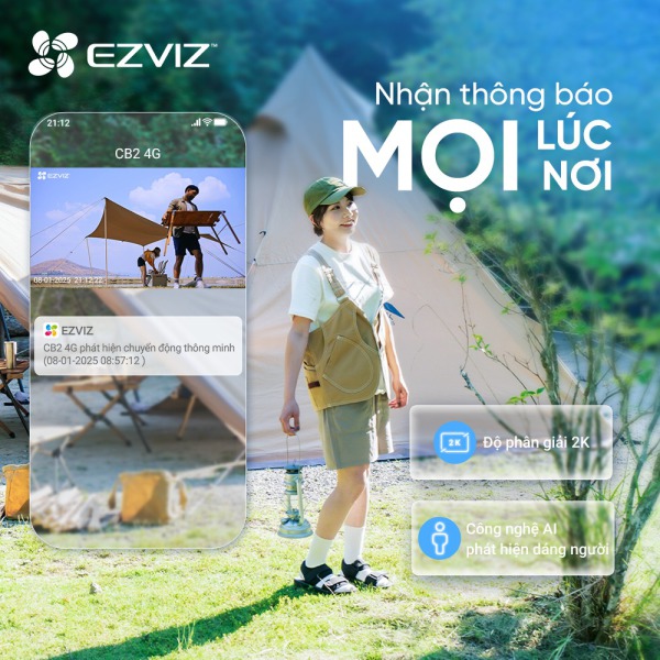 Camera không dây dùng pin 3MP EZVIZ CB2 4G-CB2-4G-3MP-5