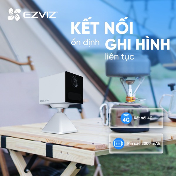 Camera không dây dùng pin 3MP EZVIZ CB2 4G-CB2-4G-3MP-6