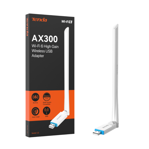 Đầu chuyển đổi USB Wifi 6 AX300 Tenda U2 V5-U2v5-6