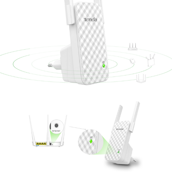 Bộ kích sóng Wifi Tenda A9 chuẩn N tốc độ 300Mbps-TENDA-A9-6