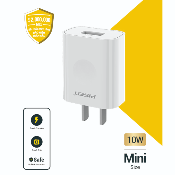 Cốc sạc Pisen 10W USB-A Charger TSC134-TS-C134 (GLB)-3