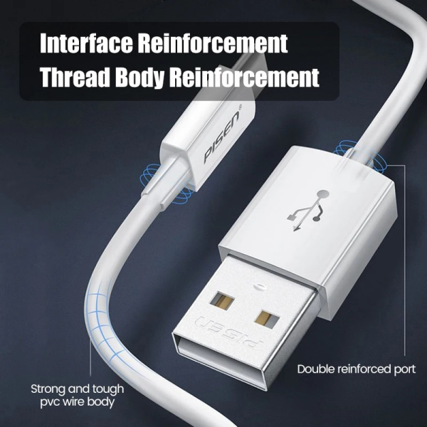 Cáp sạc USB-A to Type-C Pisen 1m TC25-1000-TC25-1000 (GLB)-3