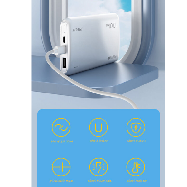 Pin sạc dự phòng Pisen 10W 10.000 mAh D094-TP-D094-4