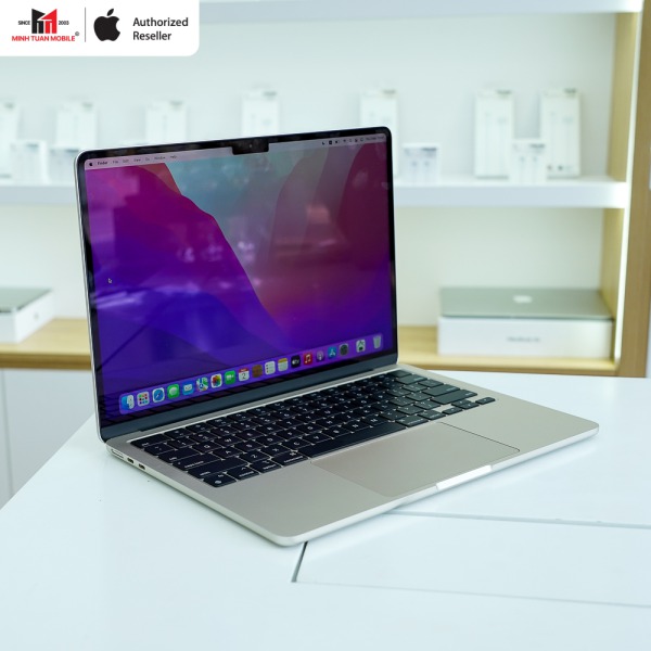 MacBook Air M2 13 inch 8GPU 8CPU 16GB 256GB - Chính Hãng VN-MC7X4SA A-6