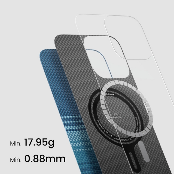 Ốp lưng Magsafe iPhone 16 Pro Max Pitaka Tactile Woven-KI1601MOM-3