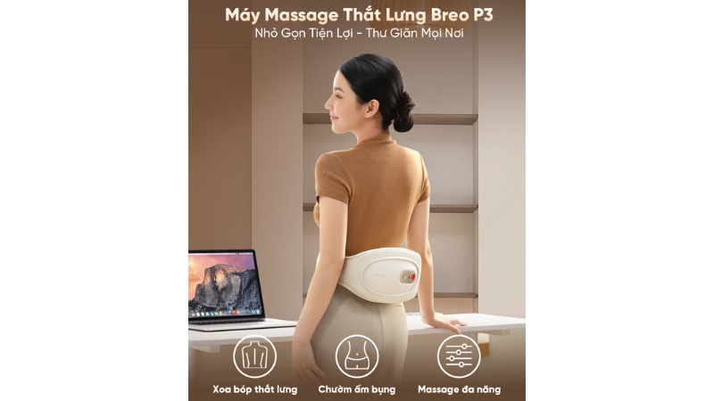 Máy massage lưng Breo P3-BREOP3-WHT-7