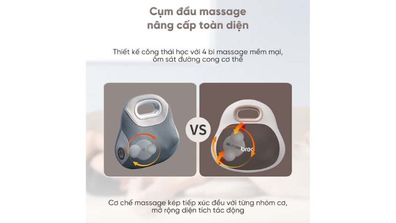 Gối massage Breo Back Lite-BREOBACKLITE-GRY-11