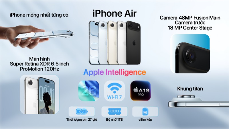 iPhone Air 1TB - Chính hãng VN-MG304ZP A-2